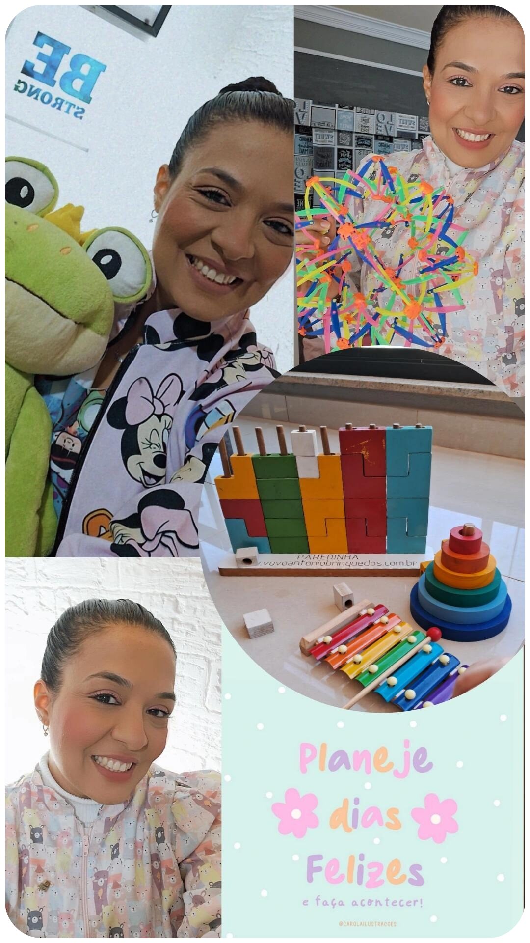 Colagem de fotos minha Babá Luciene ou Tia Lú